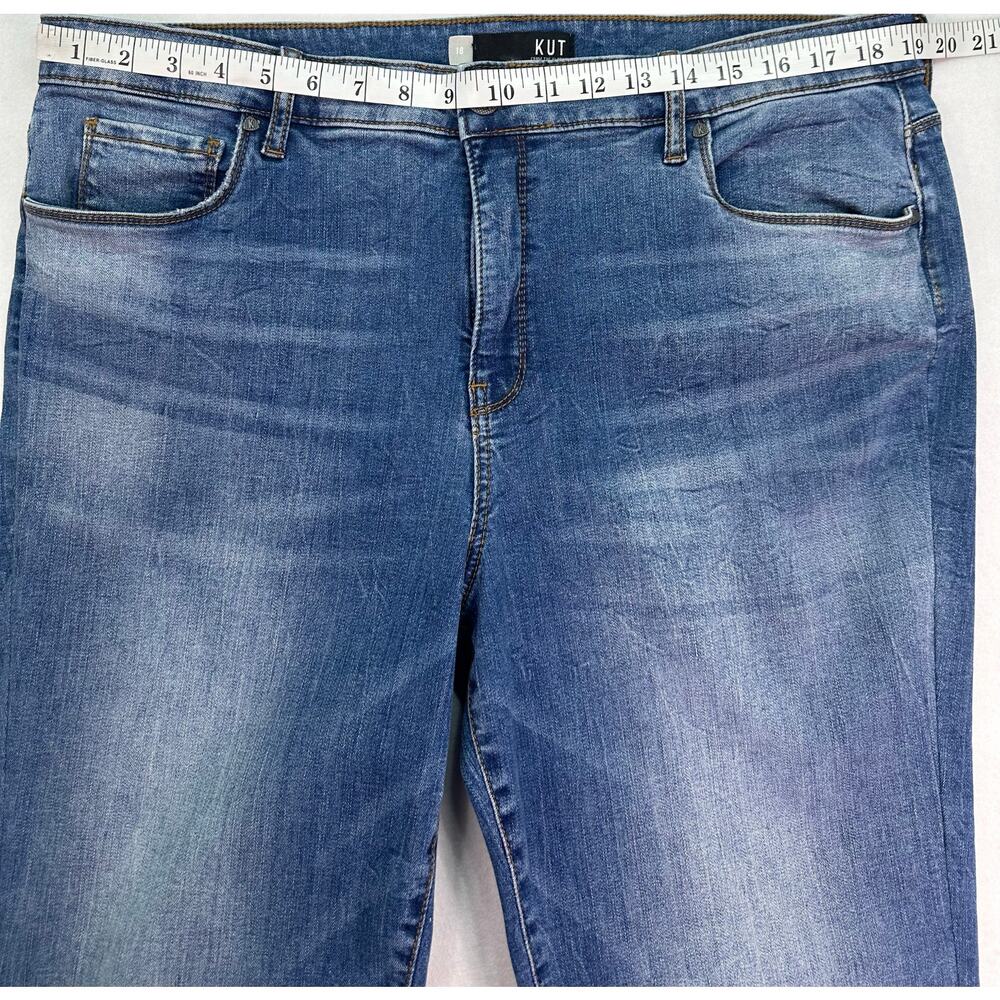 Kut from the Kloth Ana High Rise Fab Ab Flare Jeans Medium Wash Size 18 - Picture 15 of 15